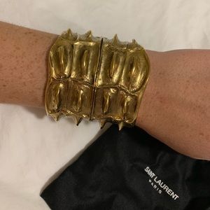 YSL Croc cuff bracelet